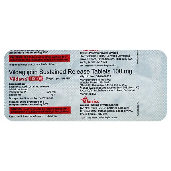 Vildanat 100mg Tablet SR